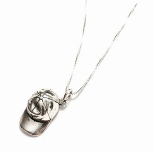 Sterling Silver Baseball Hat Necklace