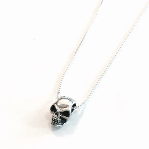 Sterling Silver Mini Skull Necklace