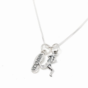 Sterling Silver Marathon Girl Necklace