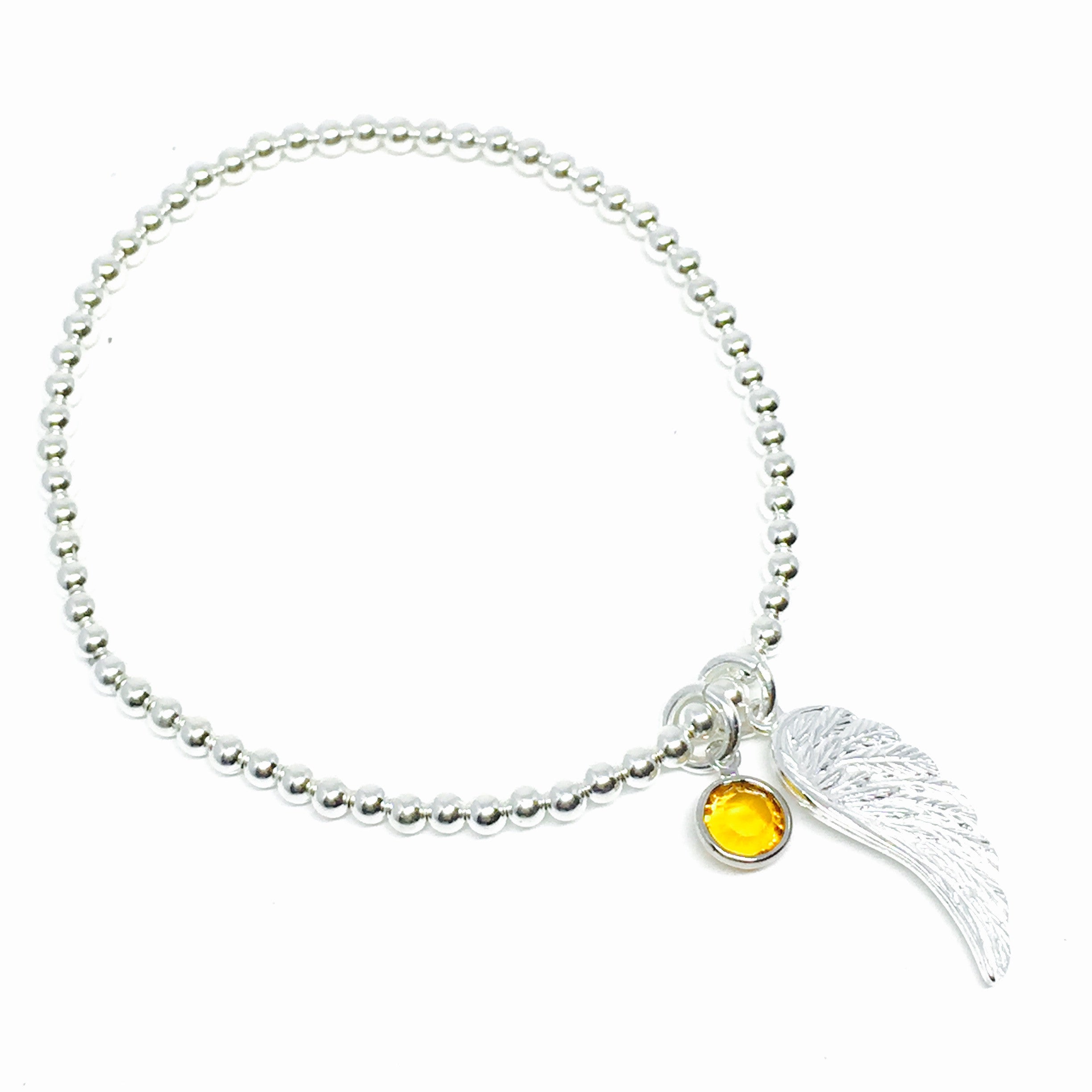 3mm Stretchy Ball Angel Bracelet
