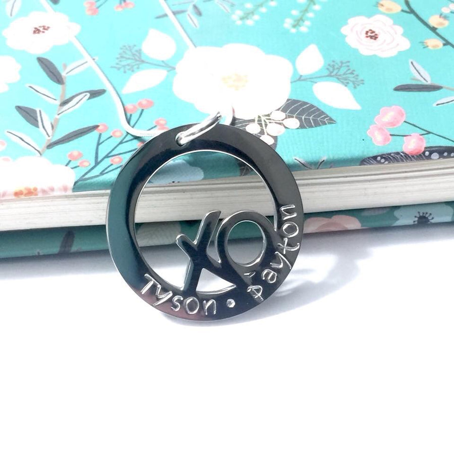 Custom Stamped Elite XO Circle Necklace