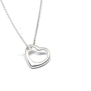 THE "MY GIRL" SILVER HEART NECKLACE