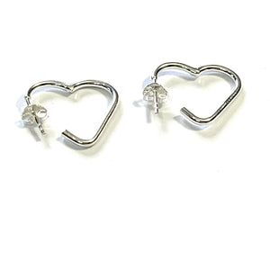 Sterling Silver Perfect Heart Earrings