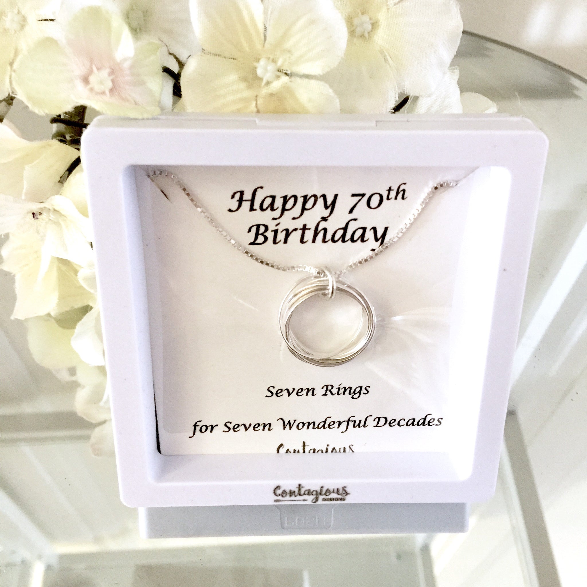 Buy rakva 925 Sterling Silver Gift Mom Necklace, Happy 70th Birthday  Necklace Gifts For Women, 70 Years Old Mom Necklace at Amazon.in