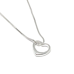 THE "MY GIRL" SILVER HEART NECKLACE