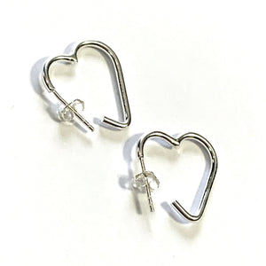 Sterling Silver Perfect Heart Earrings