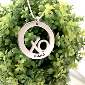 Custom Stamped Elite XO Circle Necklace