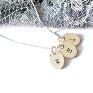 Sterling Silver Double/Triple Initial Necklace