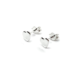 Small Sterling Silver Heart Earrings