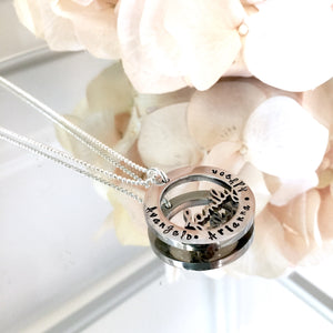 Custom Stamped Elite Family Circle Necklace