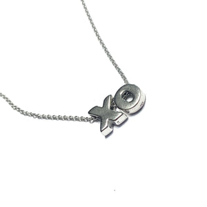 "XO" Sterling Silver Letter Necklace
