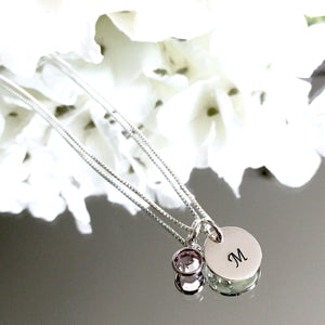 Custom Stamped Single Tag Initial Necklace