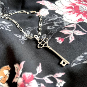 THE DETERMINED STERLING SILVER KEY NECKLACE