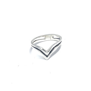 THE STERLING SILVER DOUBLE V RING