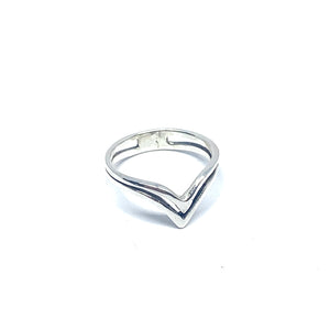 THE STERLING SILVER DOUBLE V RING