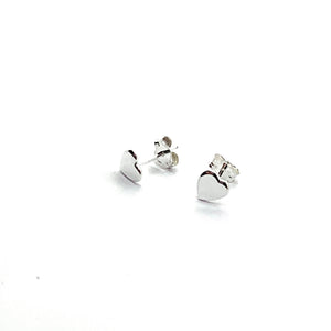 Small Sterling Silver Heart Earrings