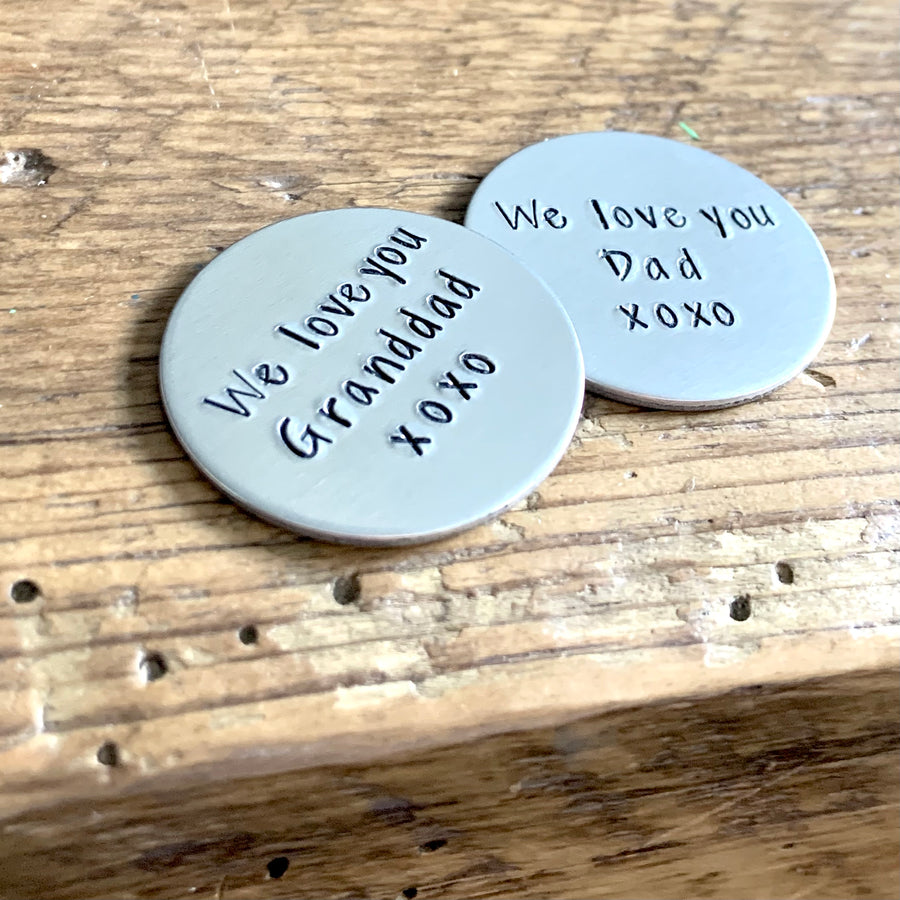 Custom Hand Stamped Pocket Coin